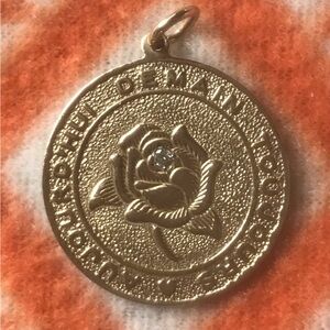 Vintage 14K Rose Pendant from Merrin Jewelers of NYC